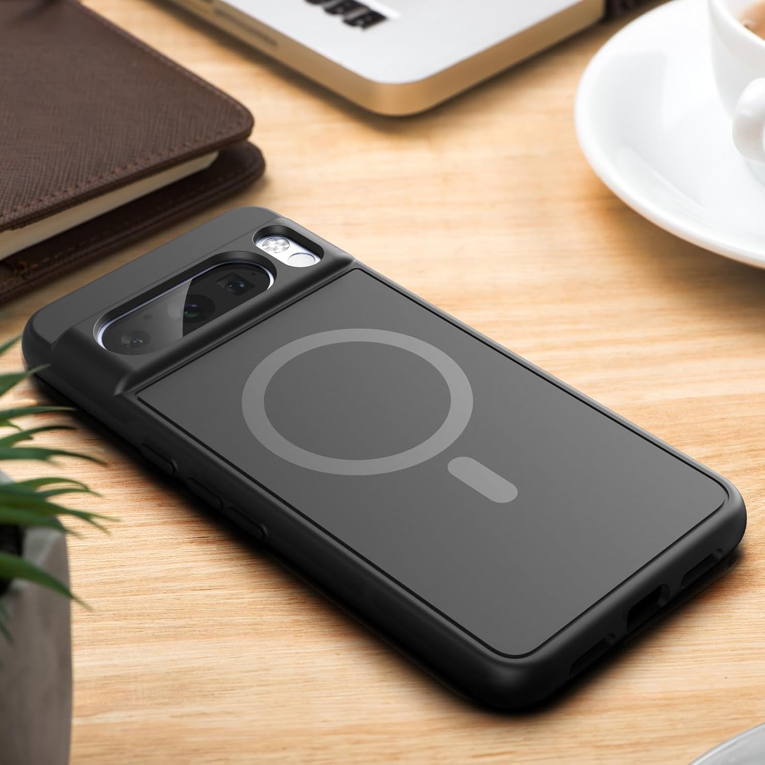 Magnetic Wallet Case Designed for Google Pixel 8 Pro (2023) Slim-Fit (Black) - Image 4