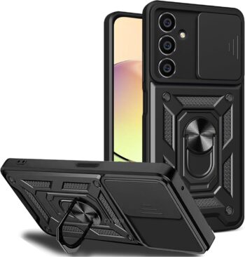 Samsung Galaxy S23 FE, Hard Shockproof PC Protective Case With Kickstand