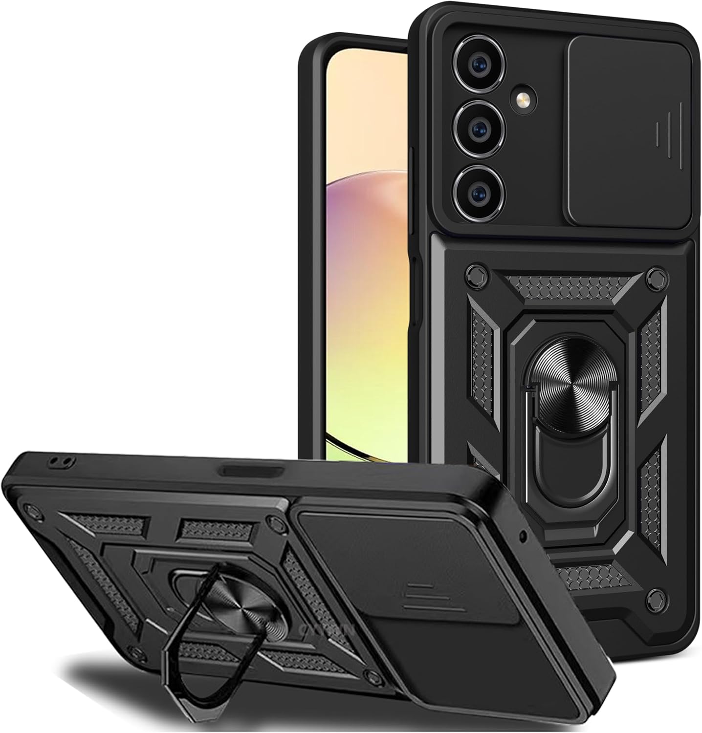 Samsung Galaxy S23 FE, Hard Shockproof PC Protective Case With Kickstand