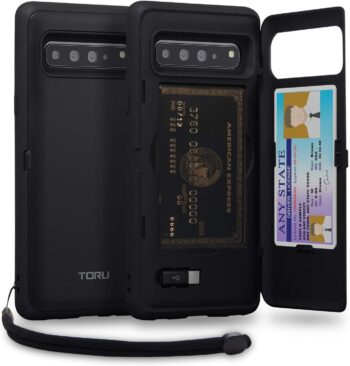 Galaxy S10 5G Card Holder Slim Protective Case w Hidden Credit Card Wallet Slot