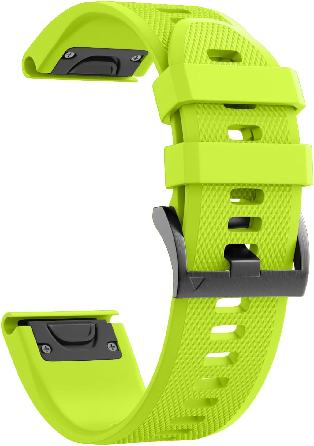 Easy Fit 22mm Width Soft Silicone Watch Bands Strap for Garmin Smartwatch-Green