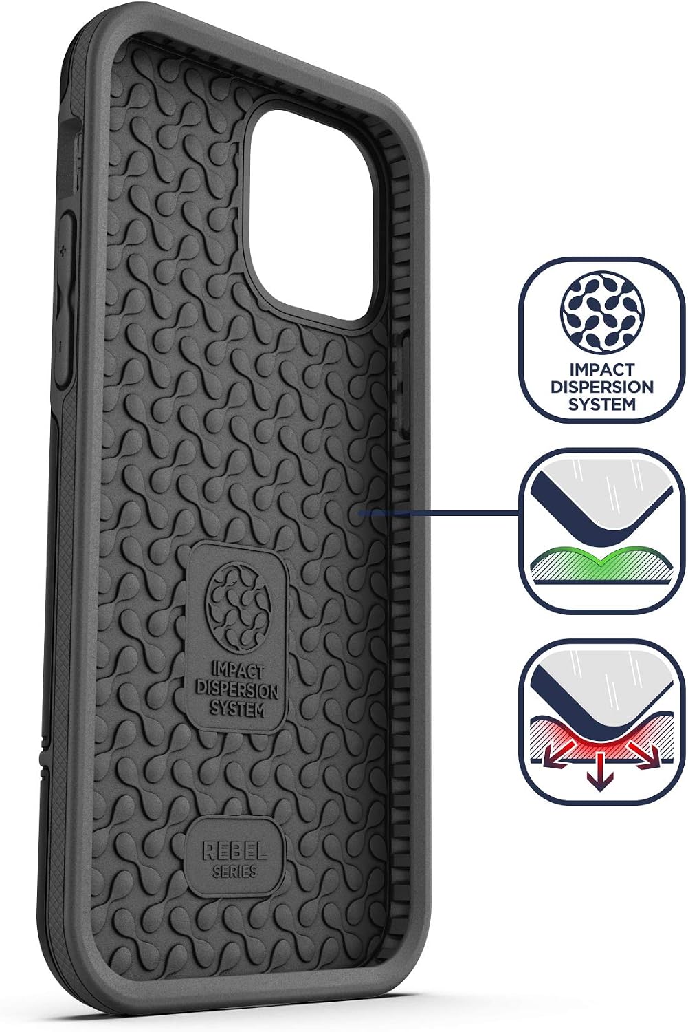 iPhone 12/12 Pro (2020) Heavy Duty Full Body Rugged Cover - Black - Image 3