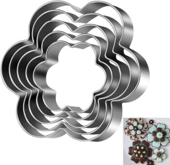 Flower Cookie Cutter, Pack of 5