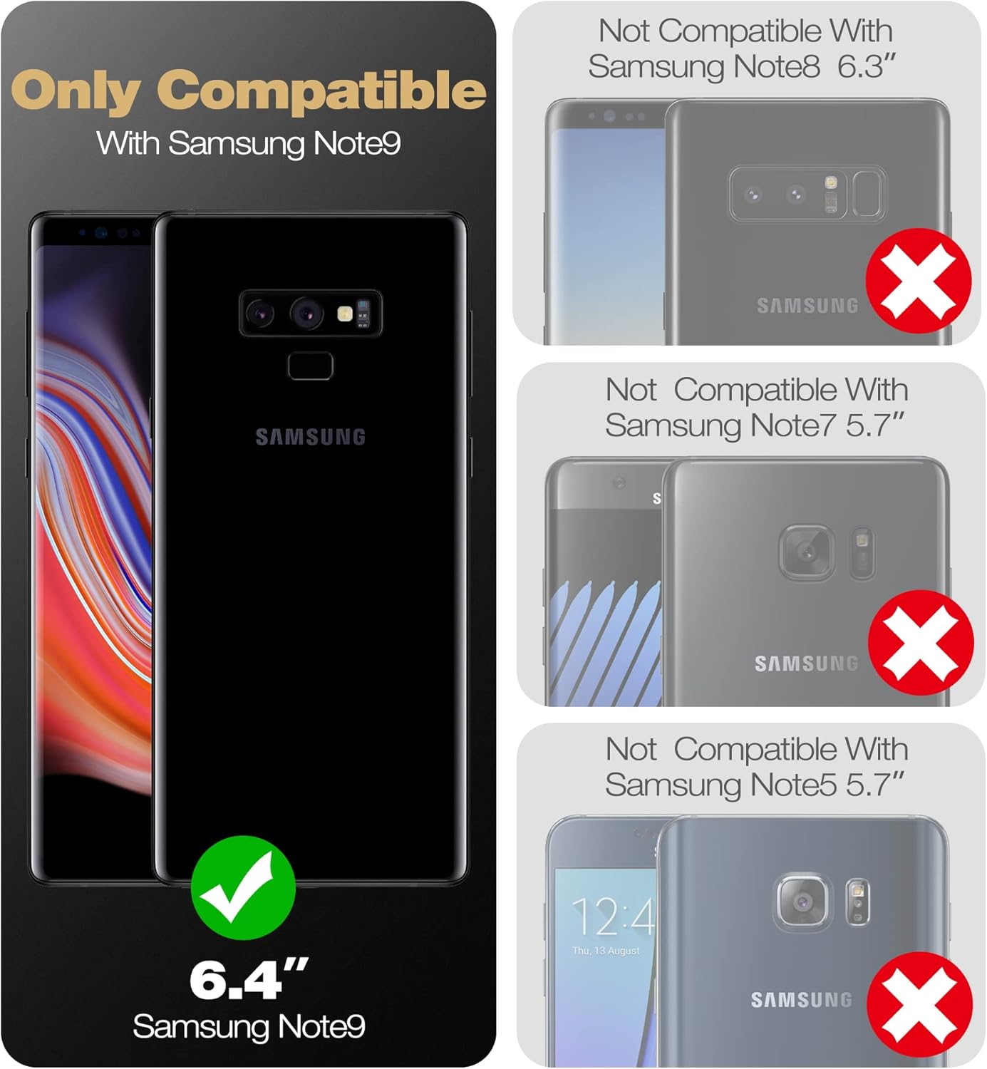 For Samsung Galaxy Note 9 with Built-in Screen Protector Shockproof Case - Green - Image 2