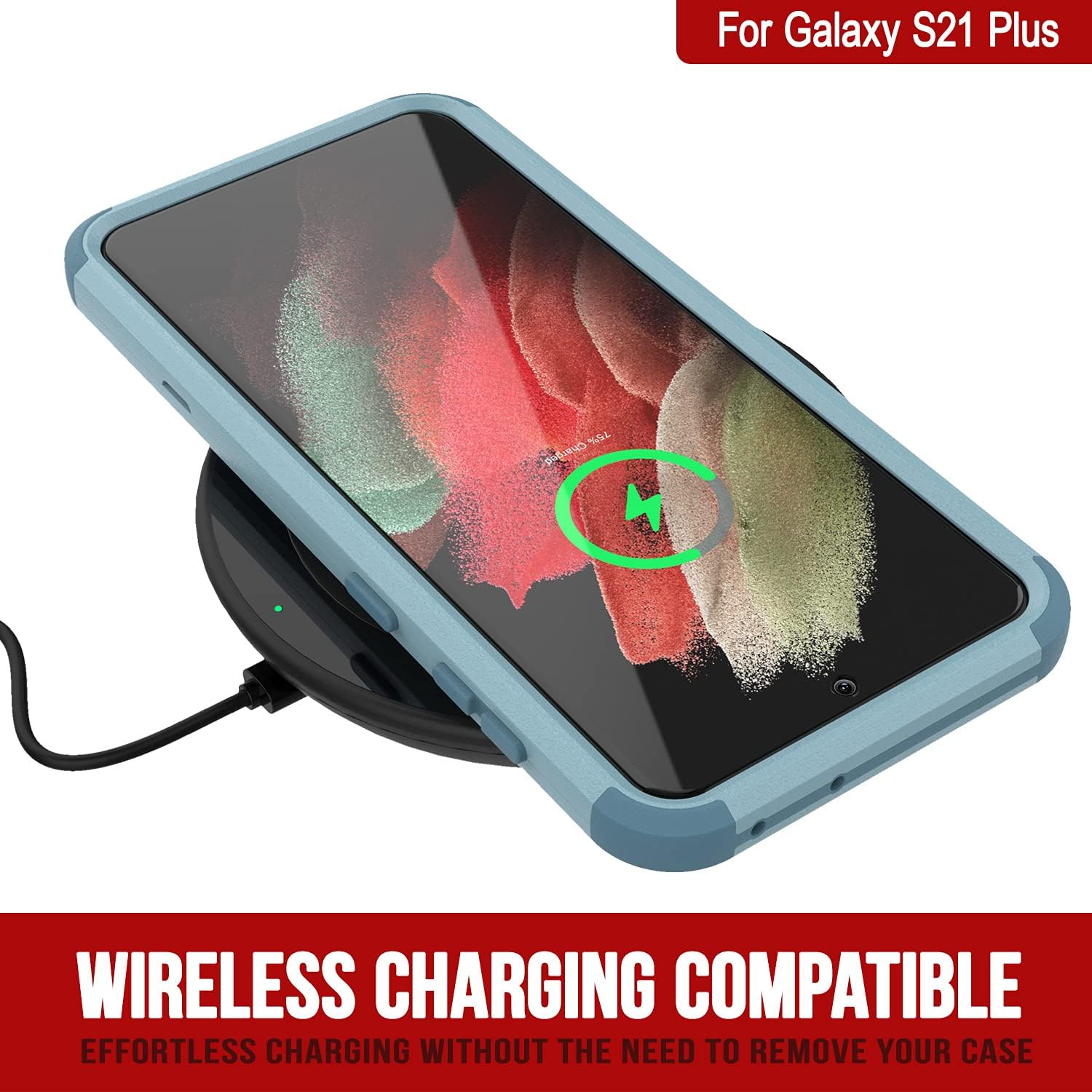 Galaxy S21+ Plus Belt Clip Holster Case 4-1 Rugged Protective Multilayer Case - Image 6