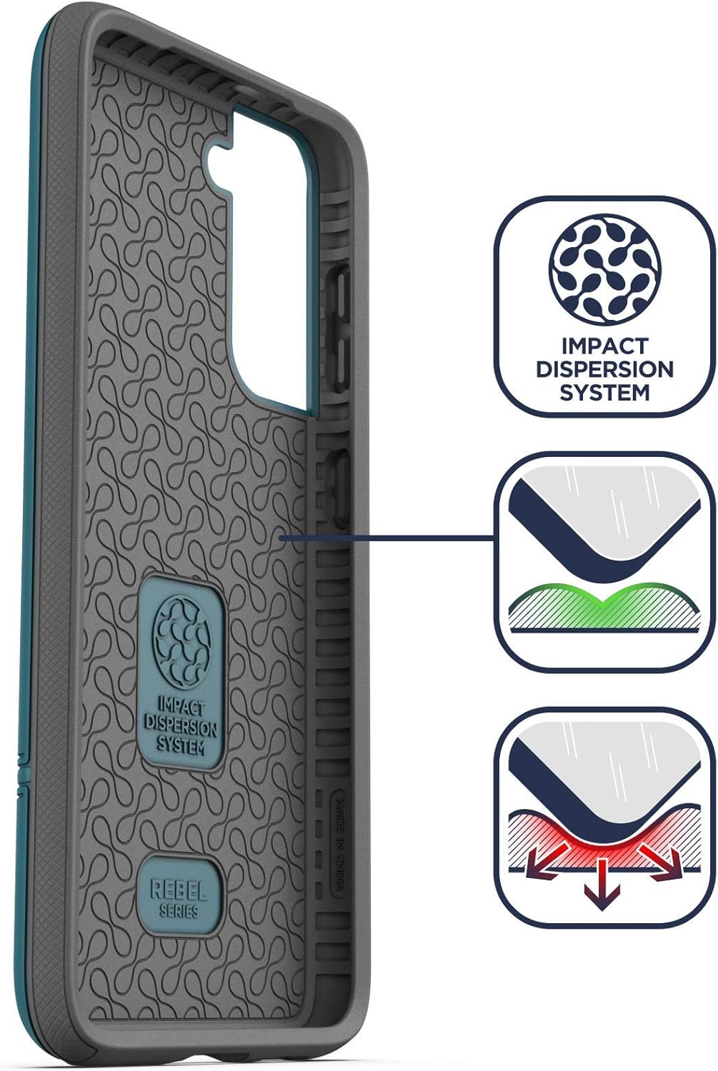 Samsung Galaxy S21 FE, Protective Military Grade Full Body Rugged Case - Blue - Image 3