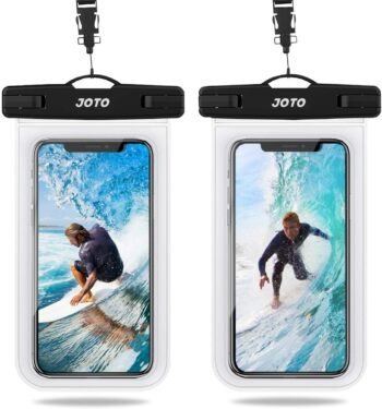 Universal Waterproof Case Dry Bag IPX8 Underwater Phone Protector -2 Pack, Clear