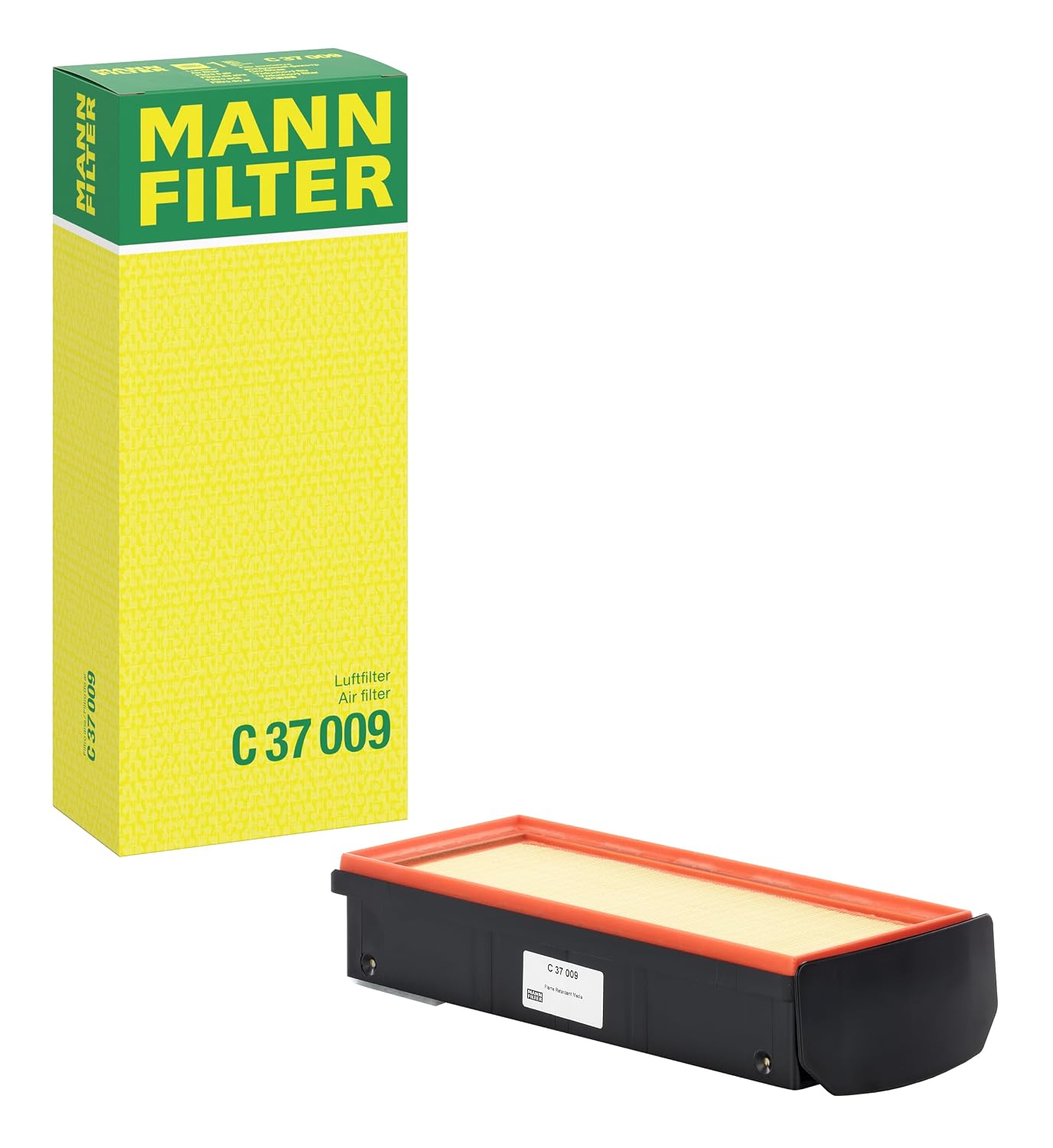 C 37 009 Air Filter, 356 x 148 x 78 mm