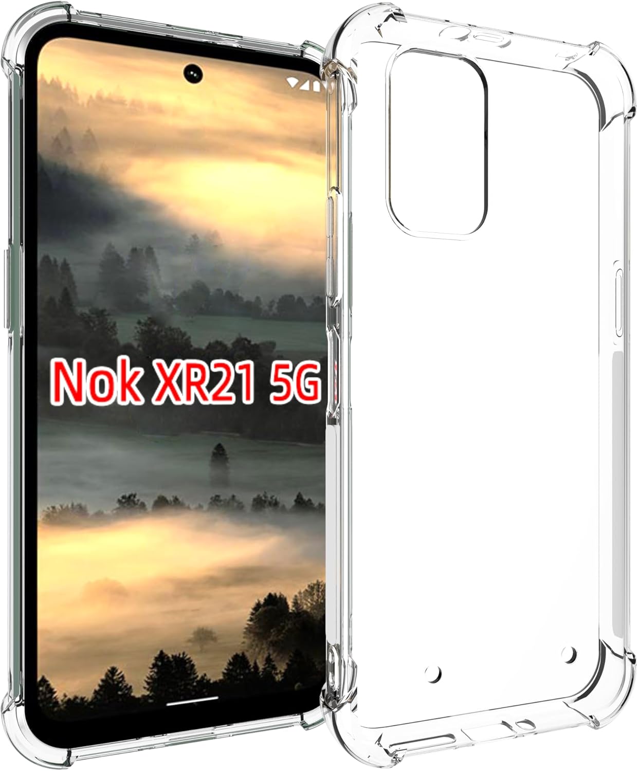 For Nokia XR21 5G Clear TPU Four Corner Protective Transparent Soft Case