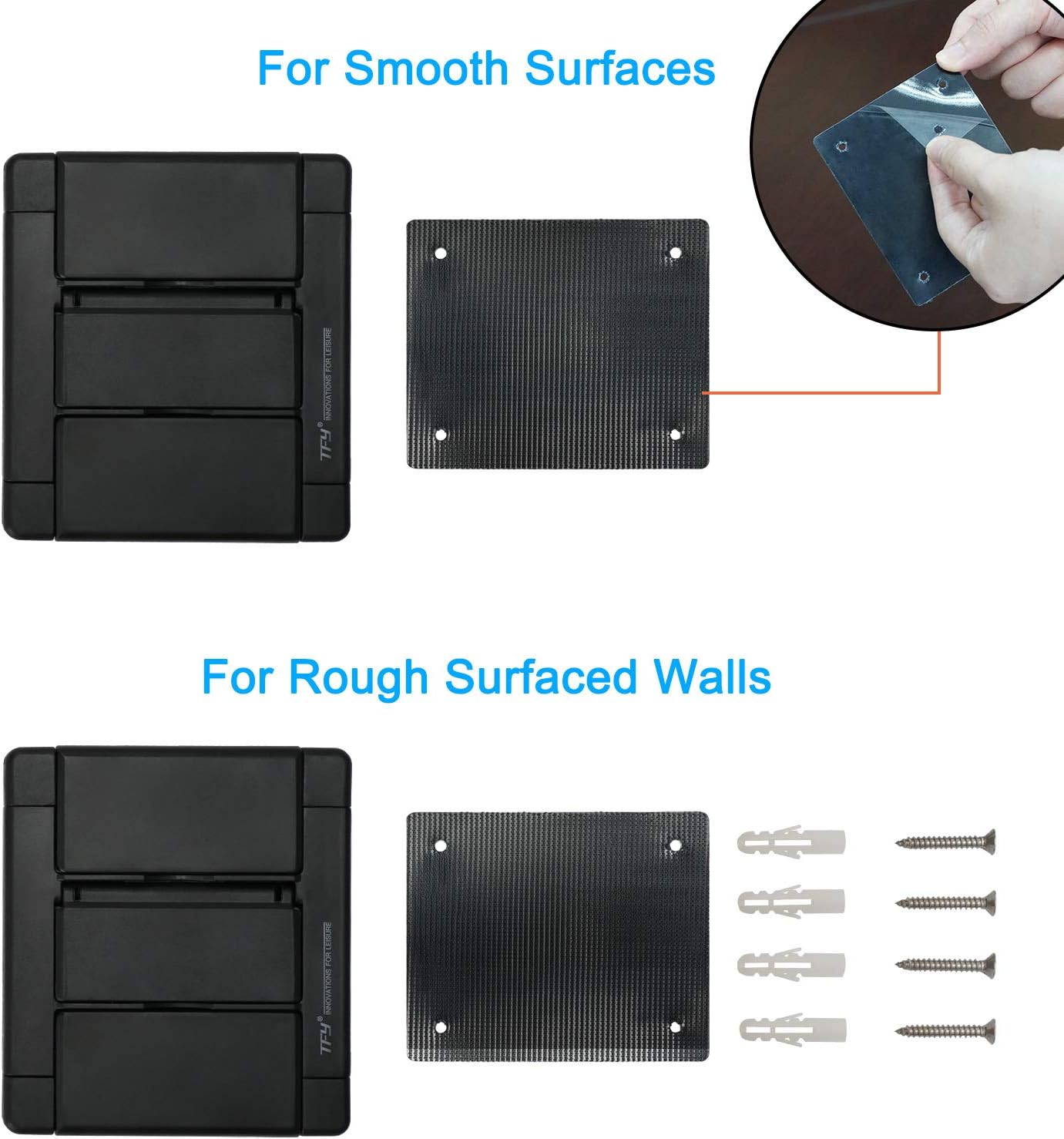 Tablet Wall Mount, Kitchen Wall Mount for Tablets and Smartphones -Black - Image 5