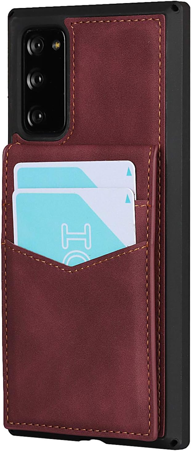 Samsung S20 FE 6.5", Leather Shockproof Flip Folio Case - Red - Image 7