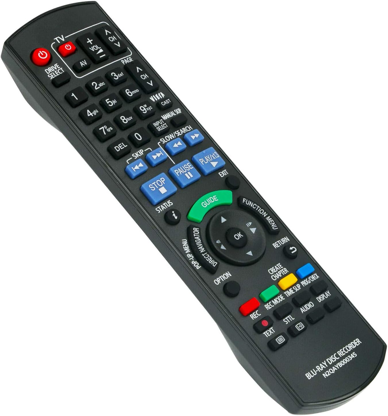 New N2QAYB000345 Remote Control for Panasonic Diga Blu-ray Disc Recorder - Image 2