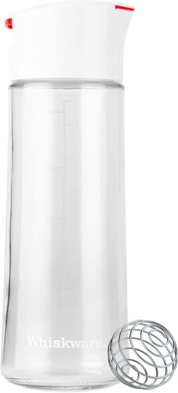 Salad Dressing Shaker with BlenderBall Wire Whisk, Glass Tritan