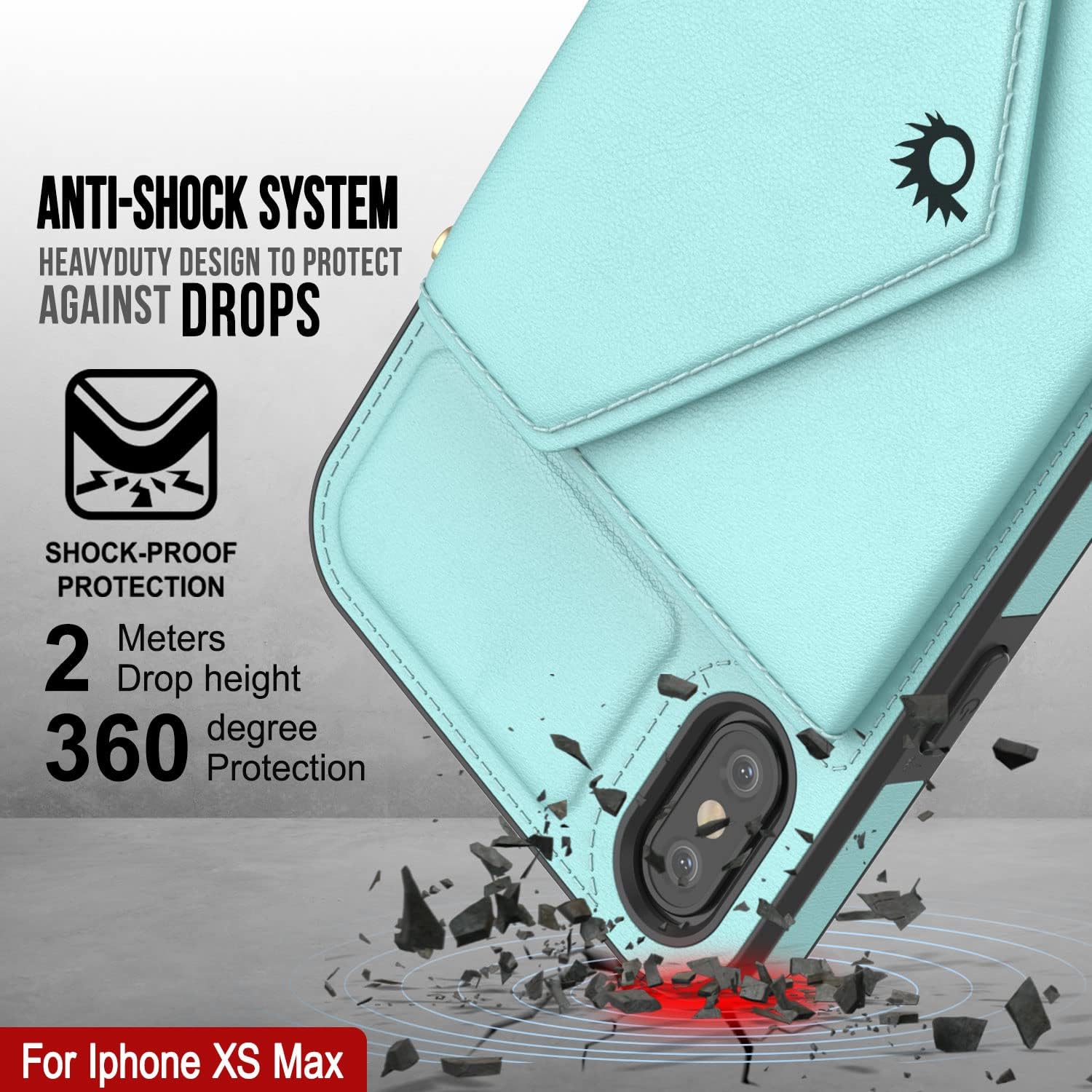For iPhone Xs Max Stylish PU Leather, Kickstand and Shoulder Strap Wallet Case - Image 5