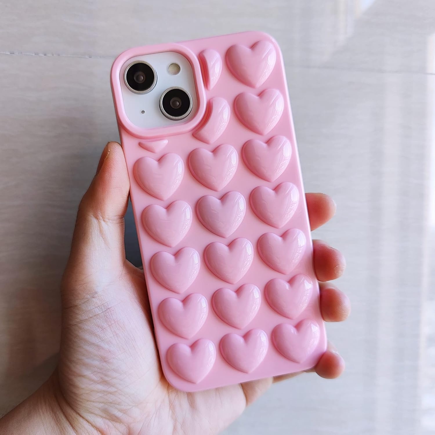 For iPhone 14 Pro Cute Girly 6.1 inch Gel Case - Baby Pink - Image 8