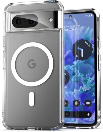 Magnetic Case Designed for Google Pixel 8 - (Clear)