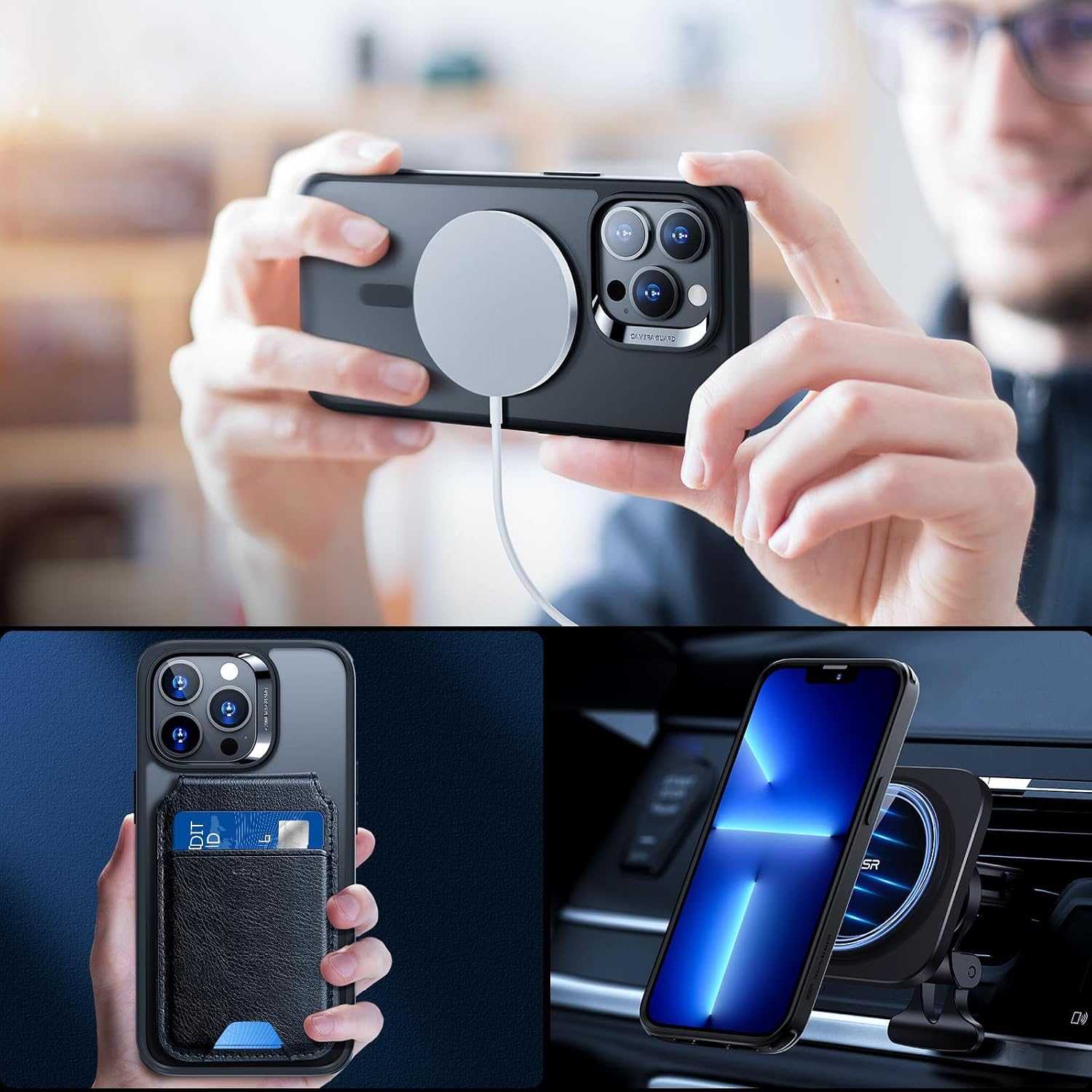 For iPhone 13 Pro Case, Compatible with MagSafe, Shockproof (HaloLock) Frosted - Image 7