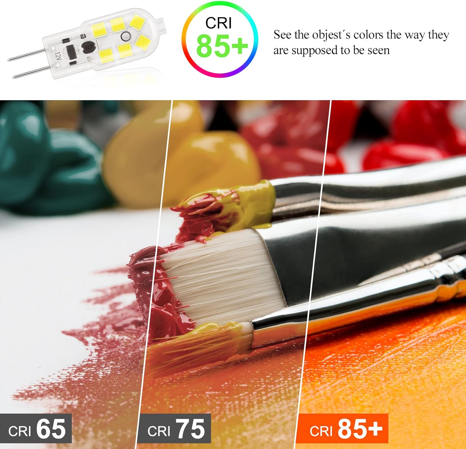 G4 LED Light Bulb Bi-Pin Base 1.5Watt 15-20W Halogen Bulb Equivalent- Pack of 10 - Image 4