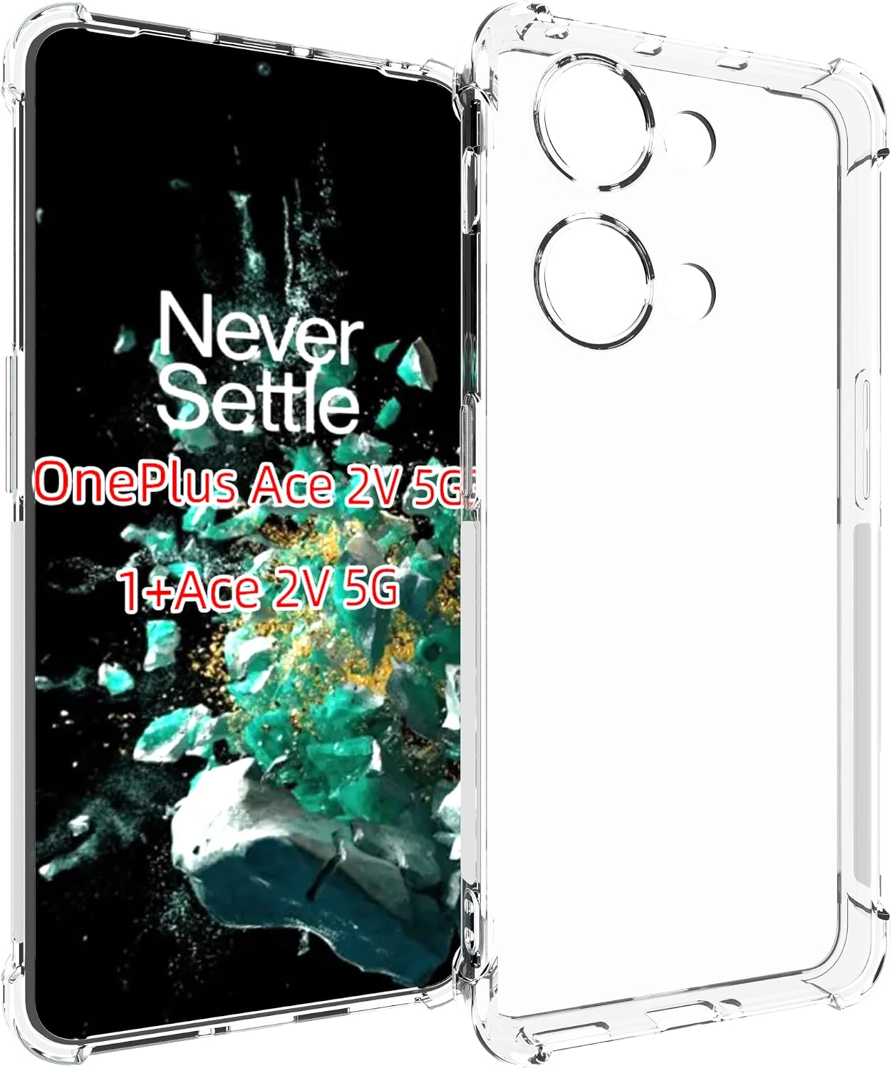 For OnePlus Nord 3 5G Clear TPU Four Corner Protective Case - Transparent