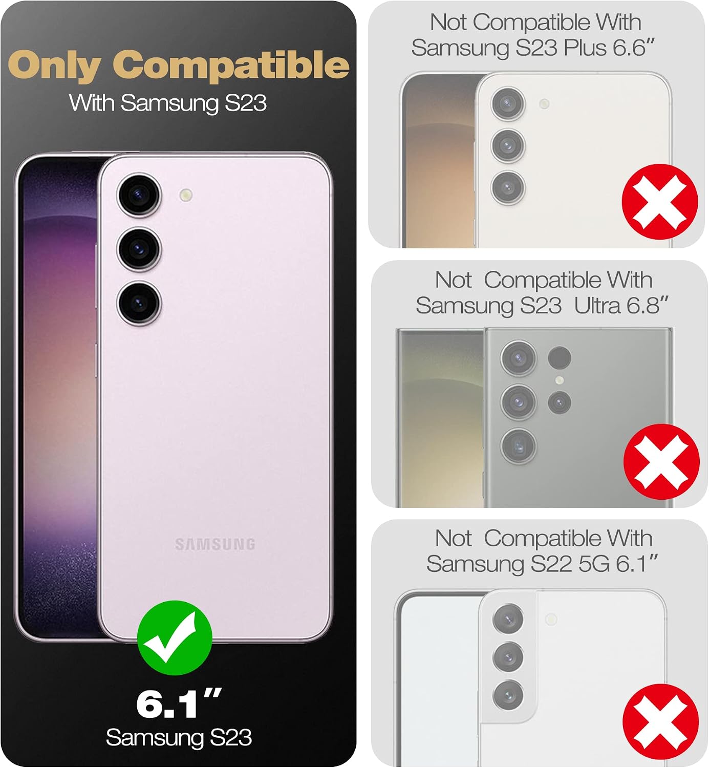 Samsung Galaxy S23, Bumpershock Technology Drop Protection Rugged Phone Case - Image 2