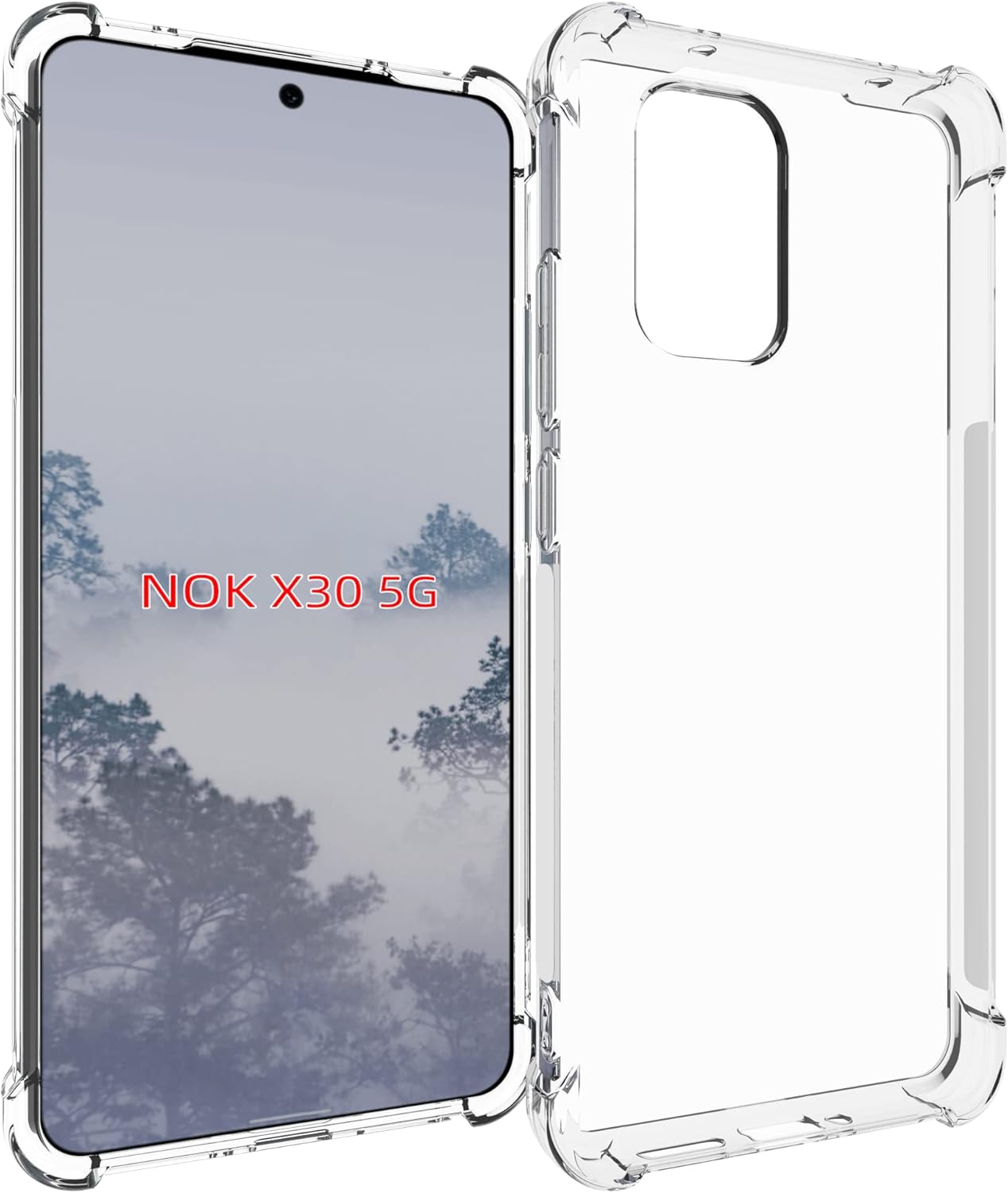 For Nokia X30 5G Clear TPU Four Corner Cover Transparent Soft - Case