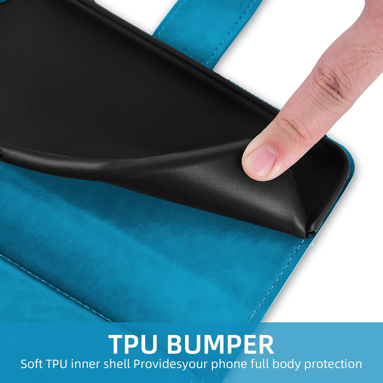 For Samsung Galaxy S9 Tempered Glass Screen Protector Leather Flip Wallet Case - Image 8