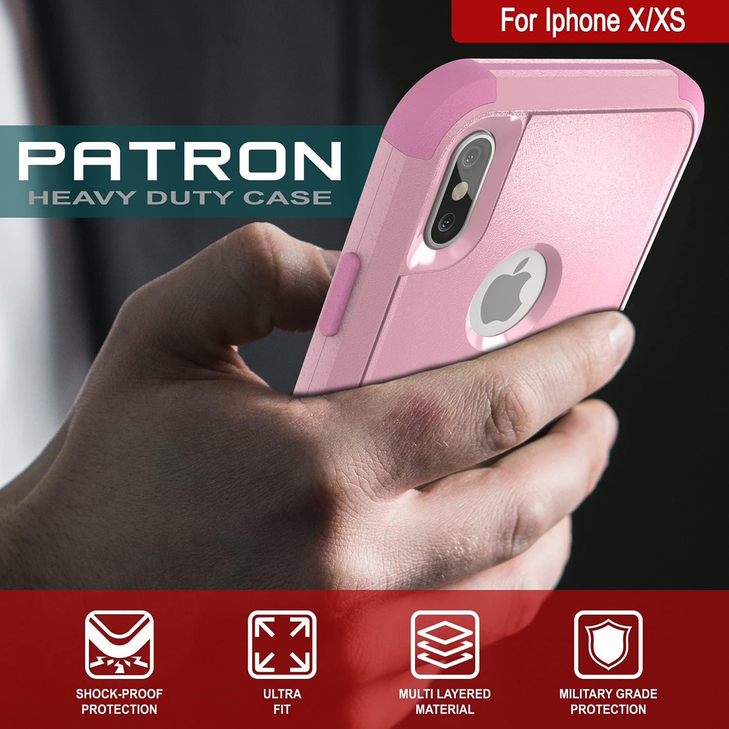 iPhone Xs Belt Clip Holster 4-1 Rugged & Protective Multilayer Phone Case - Image 9