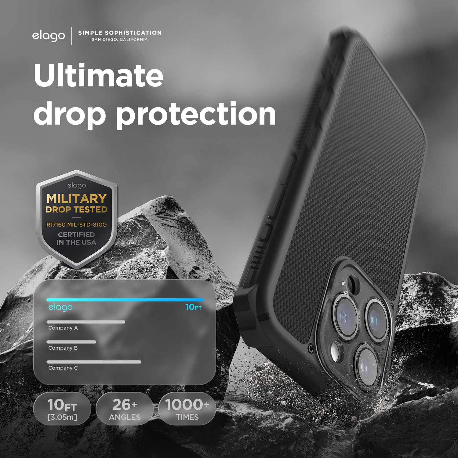 Magnetic Armour Case Compatible with iPhone 15 Pro (Black) - Image 4