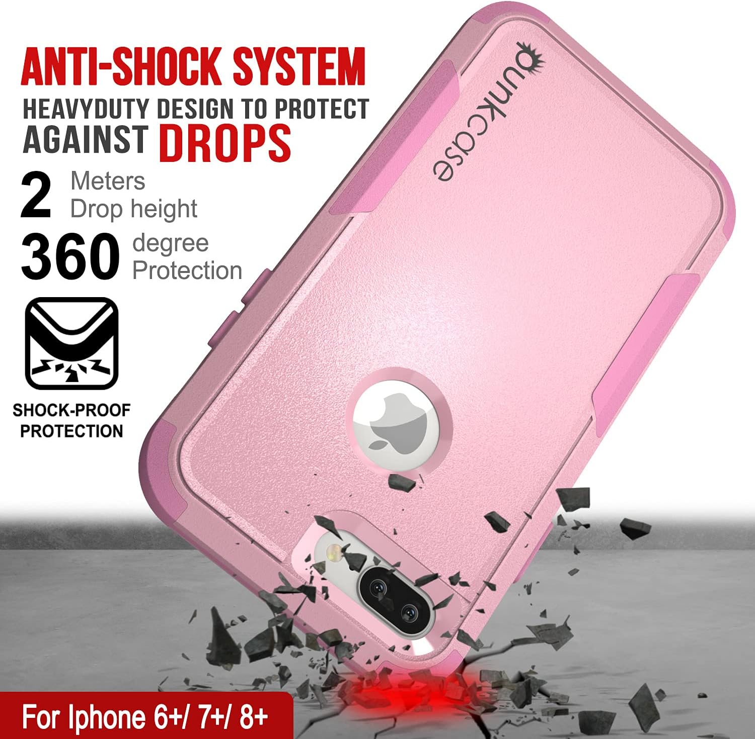 iPhone 8+ Plus Belt Clip Holster 4-1 Rugged Protective Multilayer Phone Case - Image 7