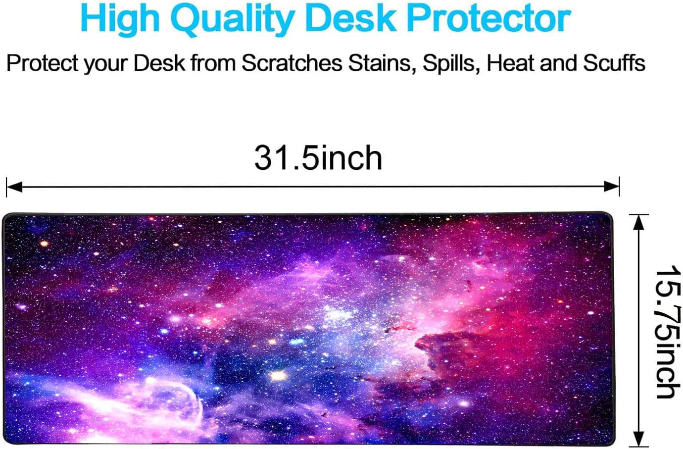 Gaming Mouse Pad, Extended Large Mouse Mat with Stitched Edges (800x400x2mm) - Image 3