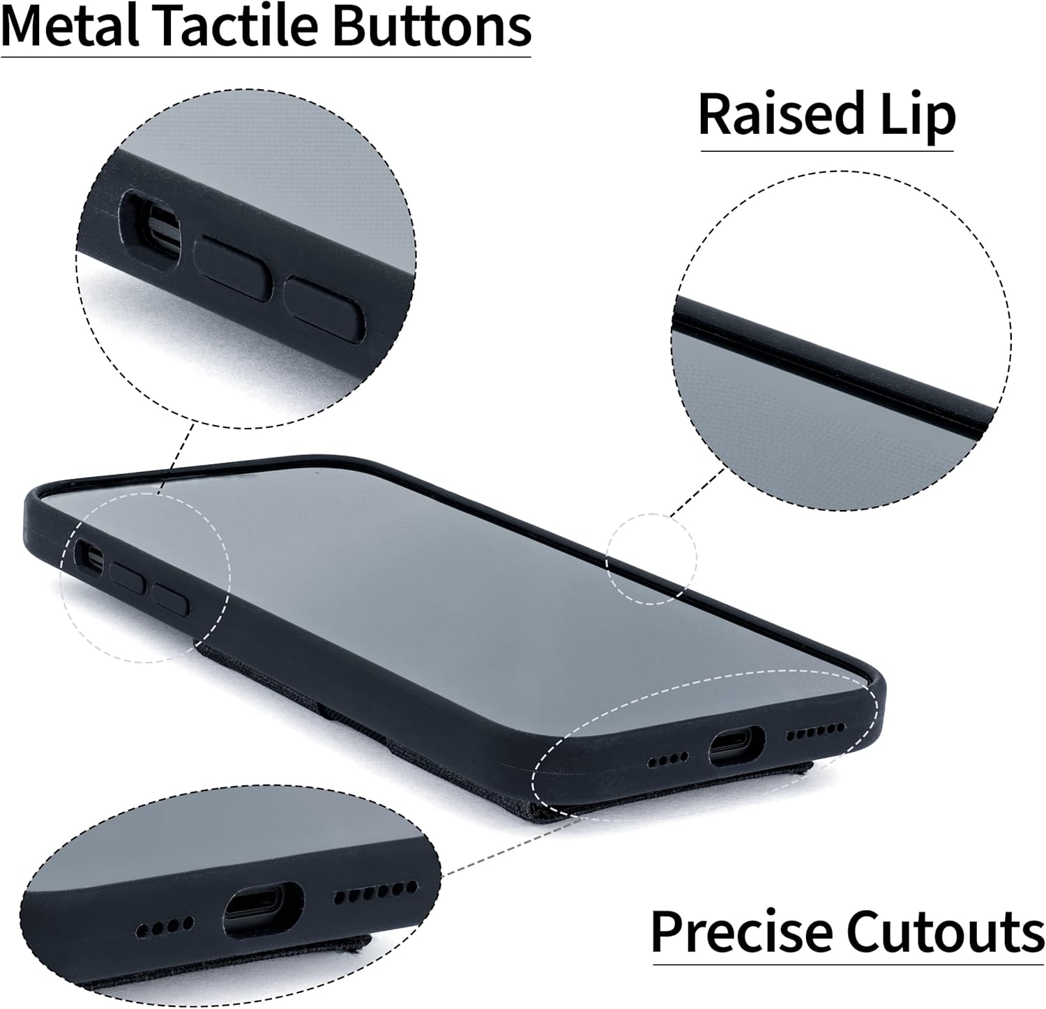 iPhone 14 with Removable Minimalist Flap Wallet (Black) - Image 6