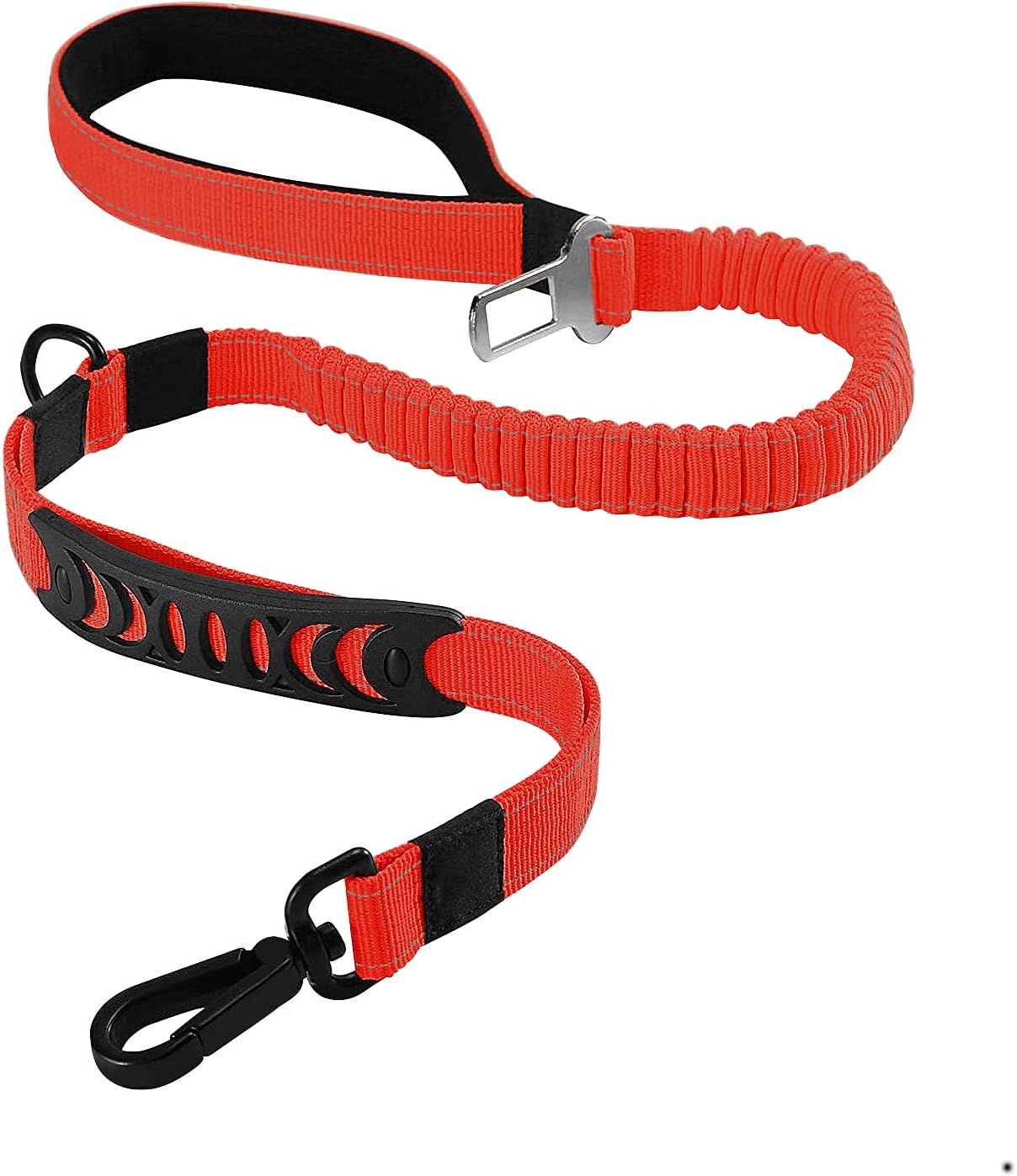 Dog Lead & Car Seat Belt 2 in 1 , 150cm Reflective Anti-Shock Bungee Dog Leash