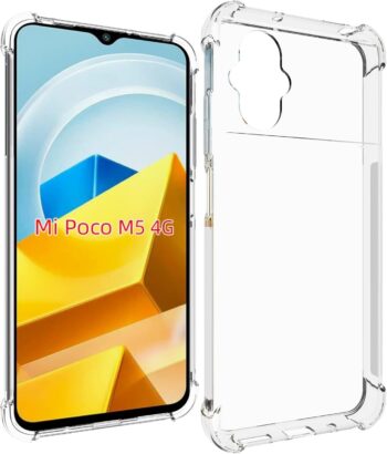 For Xiaomi Poco M5 4G Clear TPU Four Corners Protective Transparent Case