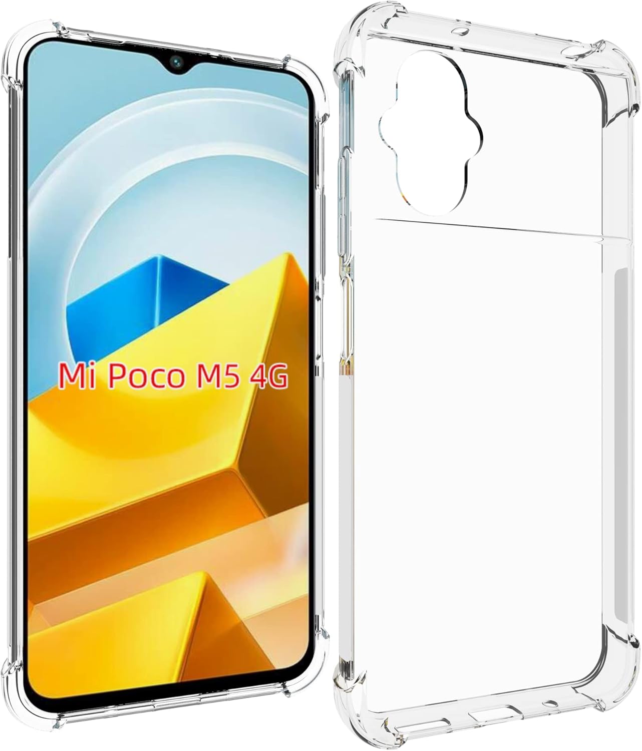 For Xiaomi Poco M5 4G Clear TPU Four Corners Protective Transparent Case