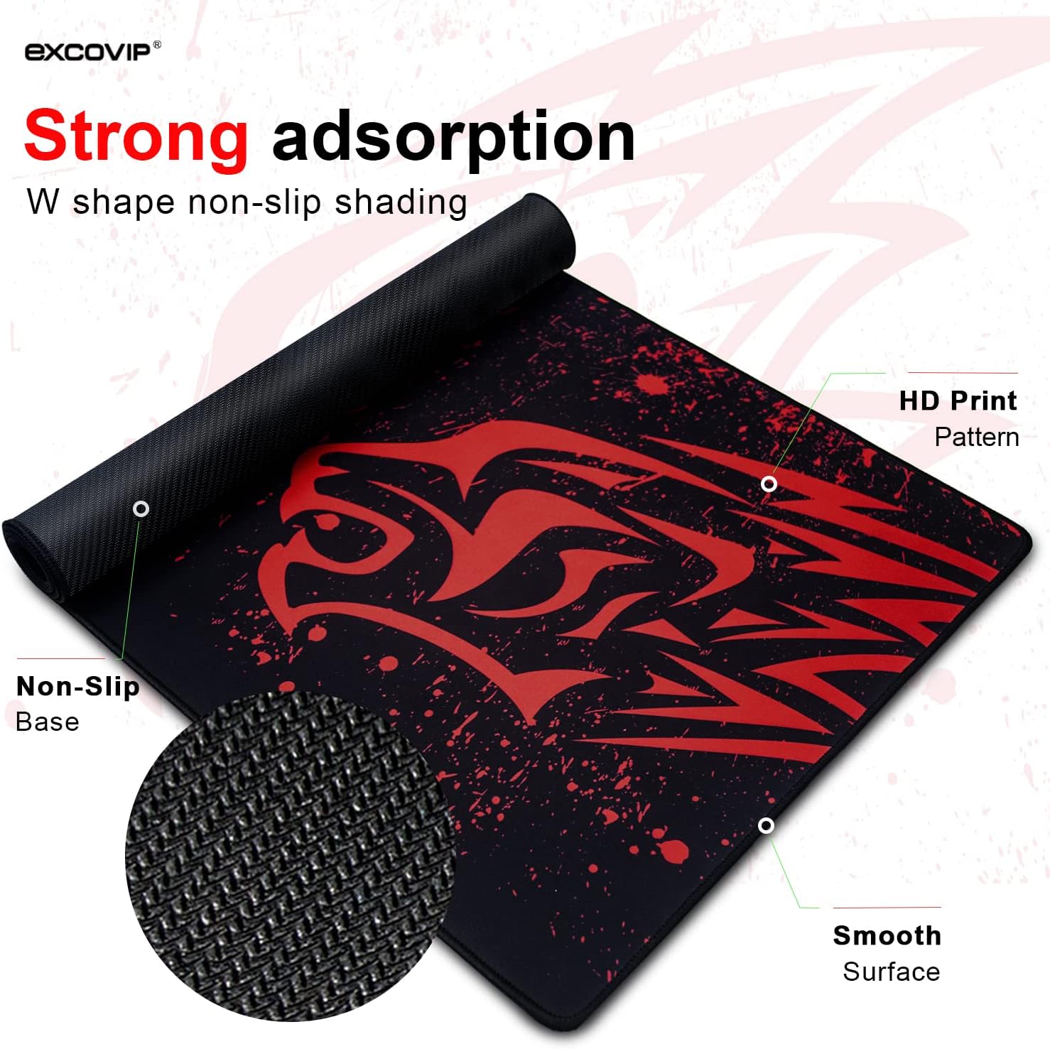 Extended Gaming Mouse pad, 90 x 40 cm XXL Mousepad with Non-Slip Rubber Base - Image 3