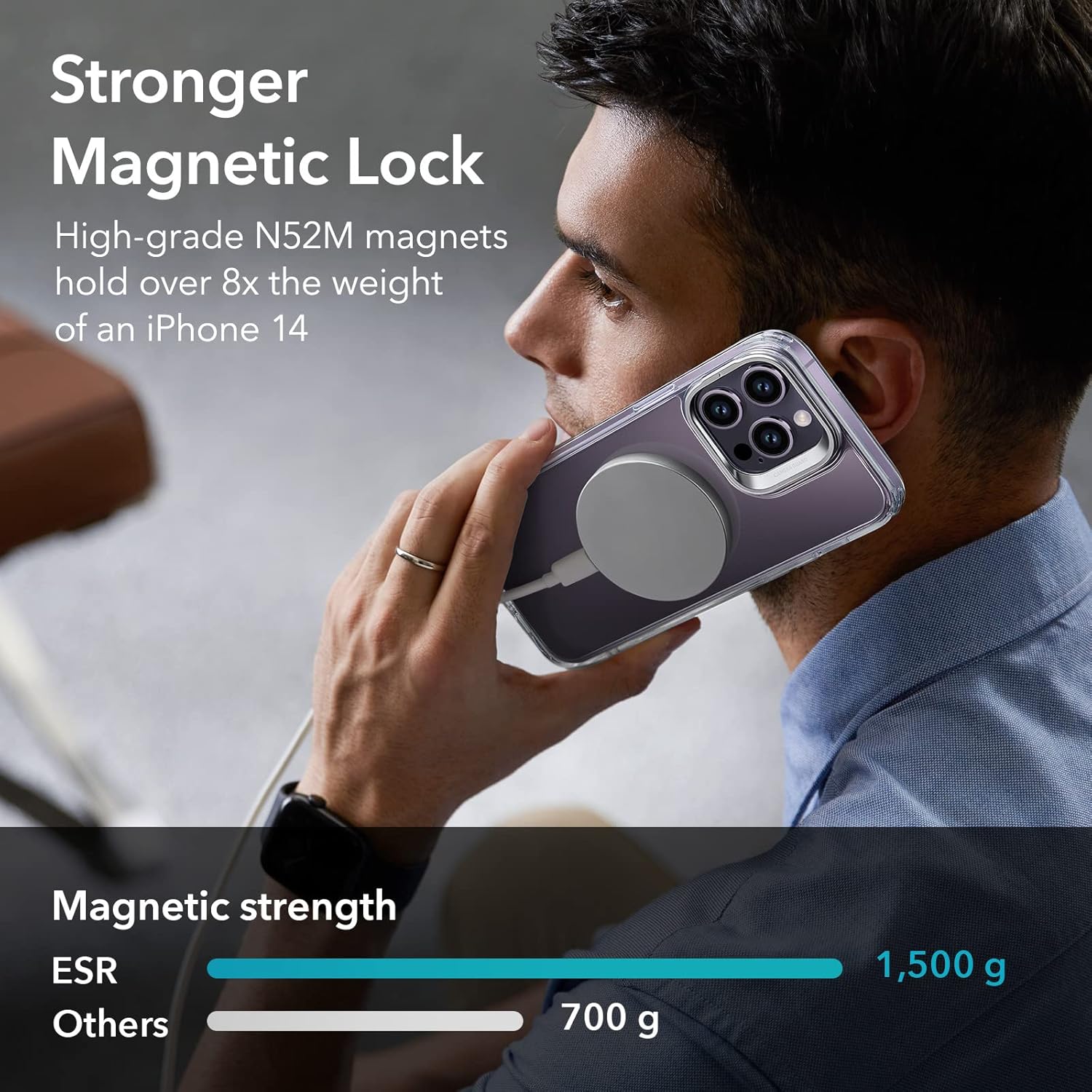 iPhone 14 Pro Max, Built-in Camera Stand, Military-Grade Protection, Clear Case - Image 3