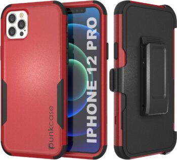 iPhone 12 Pro Belt Clip Holster 4-1 Rugged & Protective Multilayer Phone Case