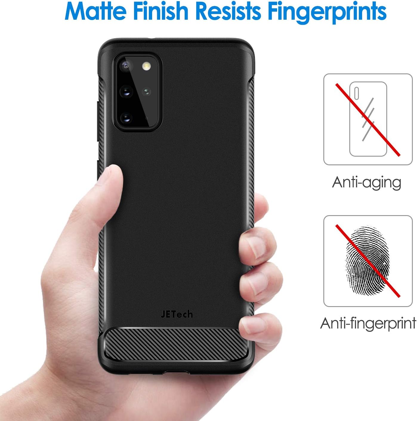 Slim Fit Case for Samsung Galaxy S20 Plus 5G (2020), Thin Phone Cover (Black) - Image 4