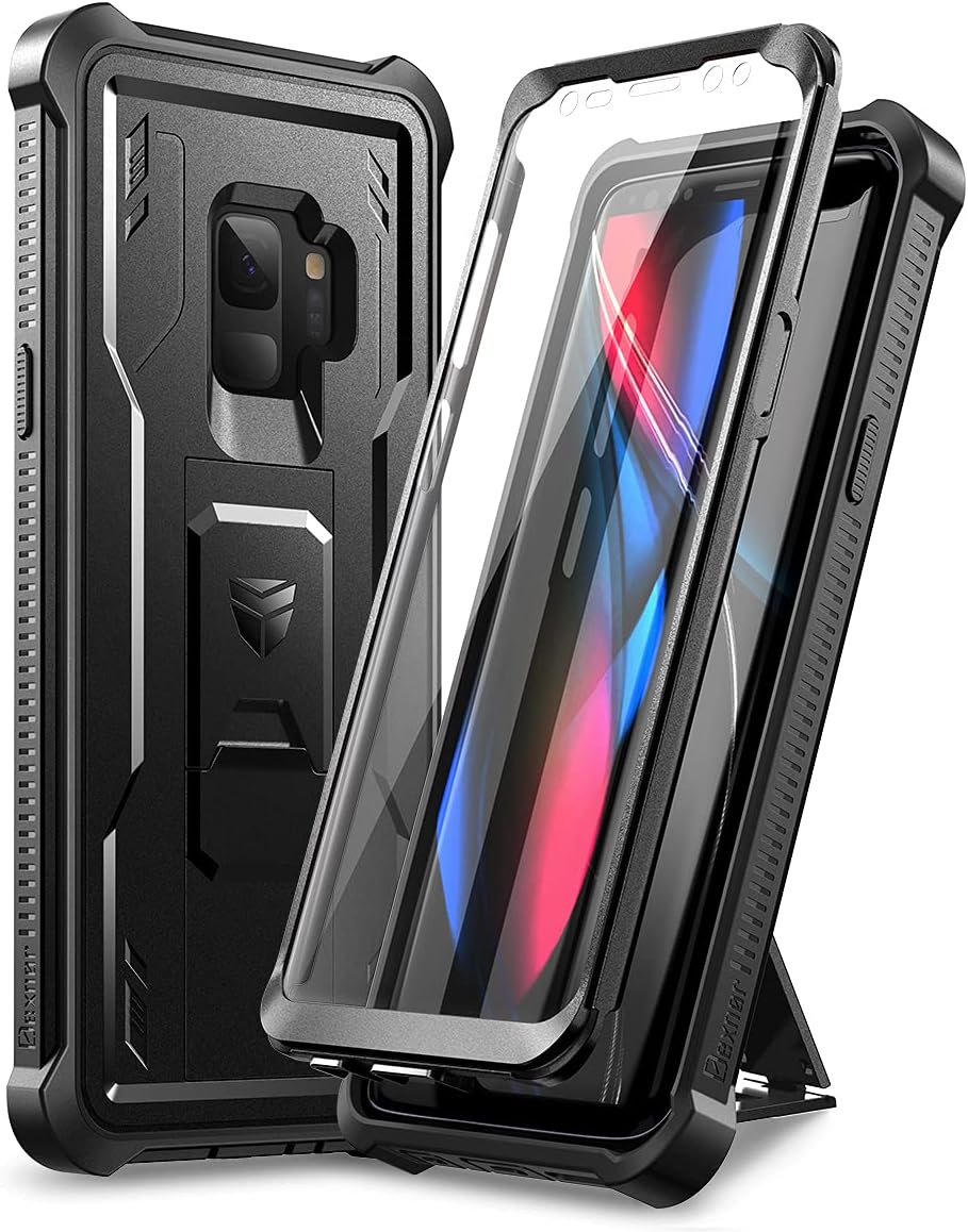 For Samsung Galaxy S9 Built-in Screen Protector and Kickstand Shockproof Case