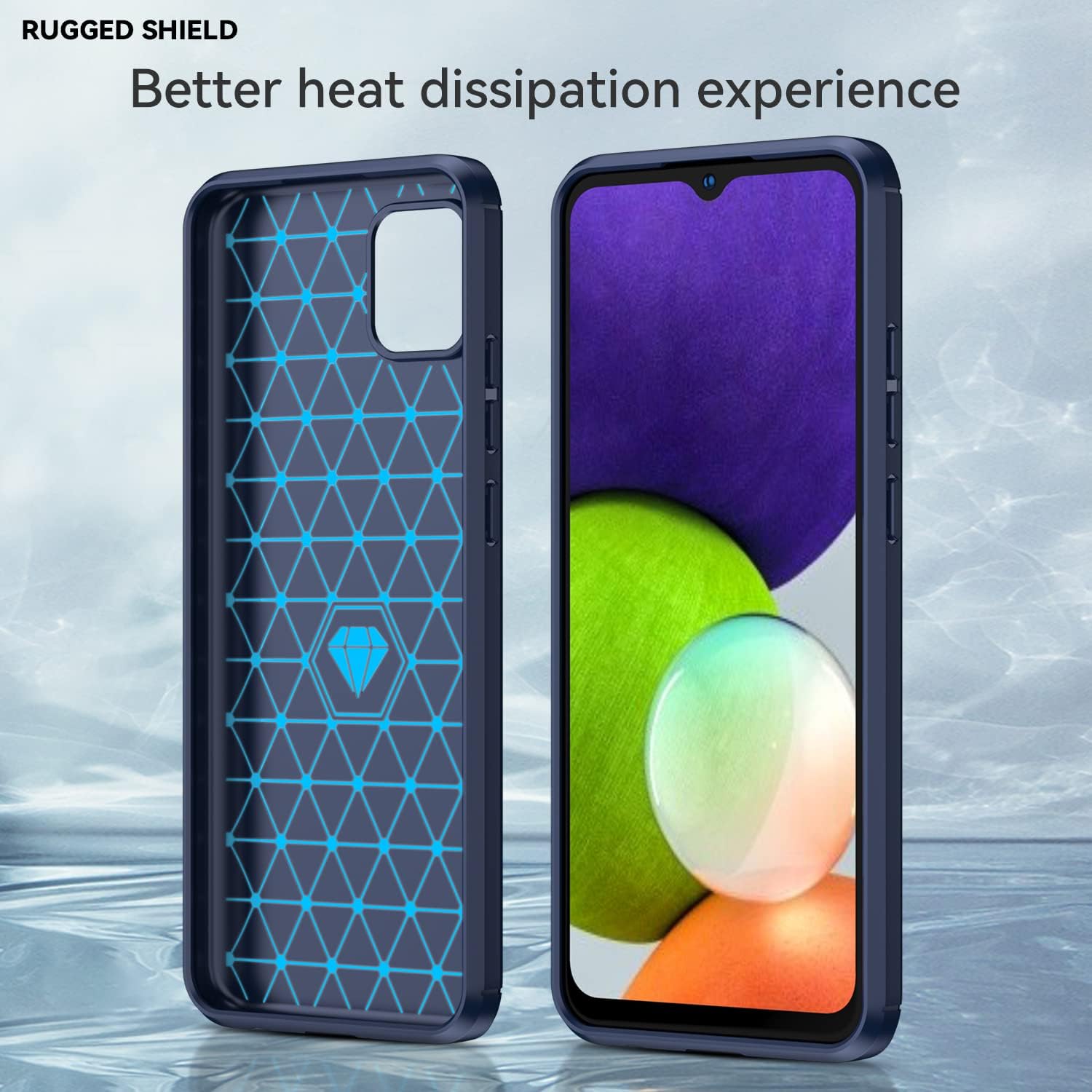 Case for Samsung Galaxy A03 Silicone Slim Case w Tempered Glass Screen Protector - Image 7