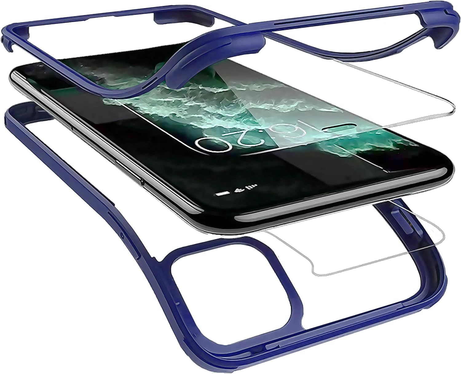Dual Layer Rugged Clear Case w 360° Full Protection for iPhone 14
