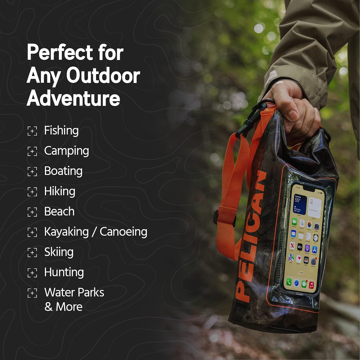 IP68 Waterproof Dry Bag 5L - Roll Top Waterproof Backpack w/Phone Case - Image 8