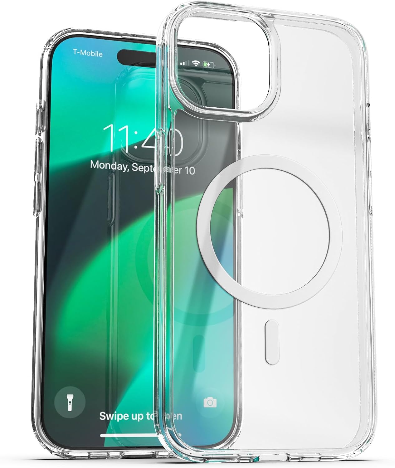 Clear Case w Privacy Screen Protector Designed for iPhone 15 Pro - Clear - Image 8
