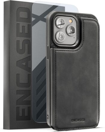 For iPhone 14 Pro Max Case with Card Holder Folio and Wrist Strap
