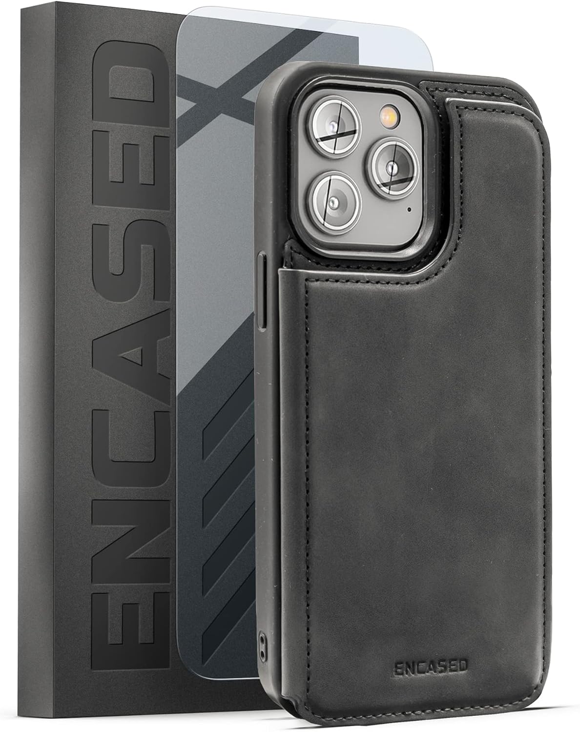 For iPhone 14 Pro Max Case with Card Holder Folio and Wrist Strap