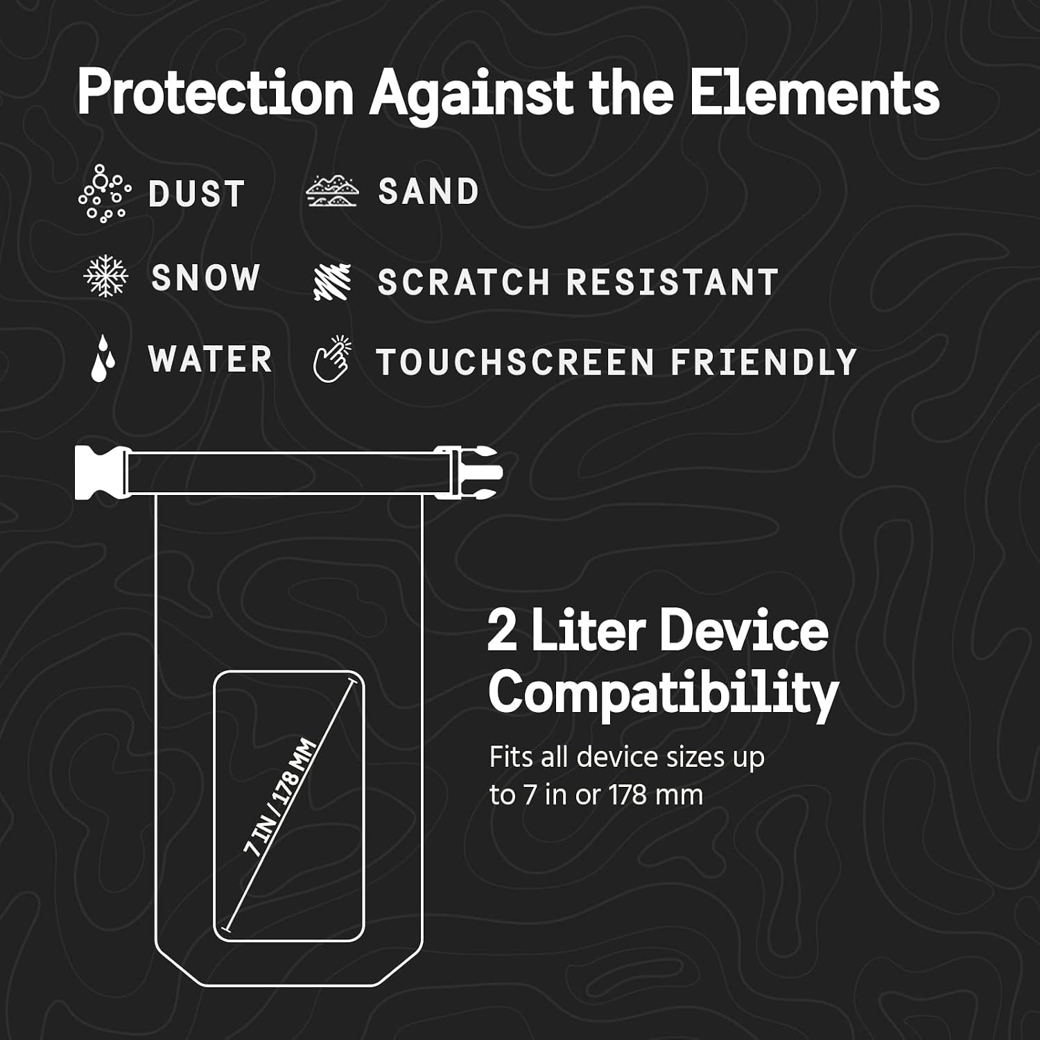 IP68 Waterproof Dry Bag 5L - Roll Top Waterproof Backpack w/Phone Case - Image 9