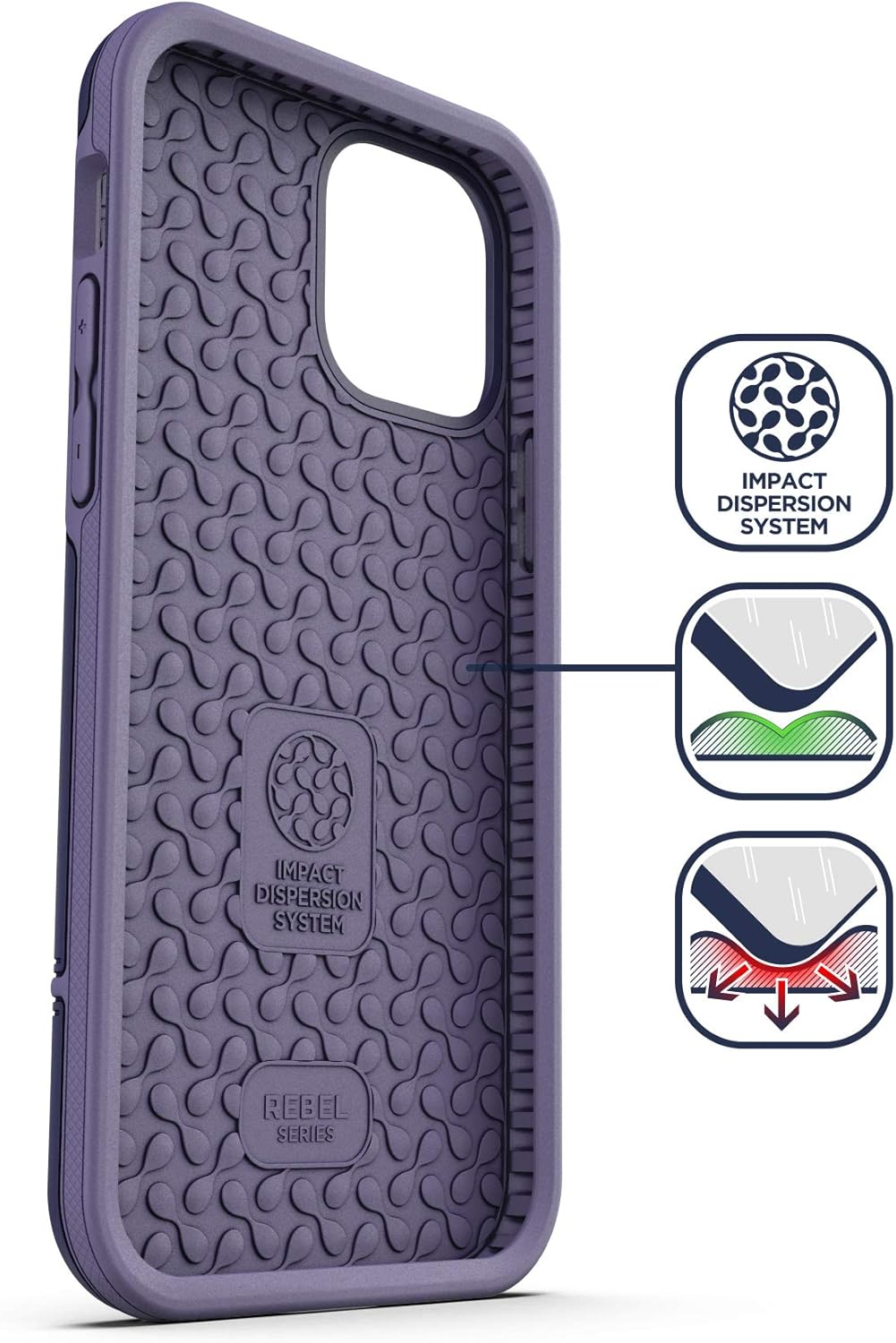 Protective iPhone 12/iPhone 12 Pro Case Purple (2020) Military Grade Cover - Image 3