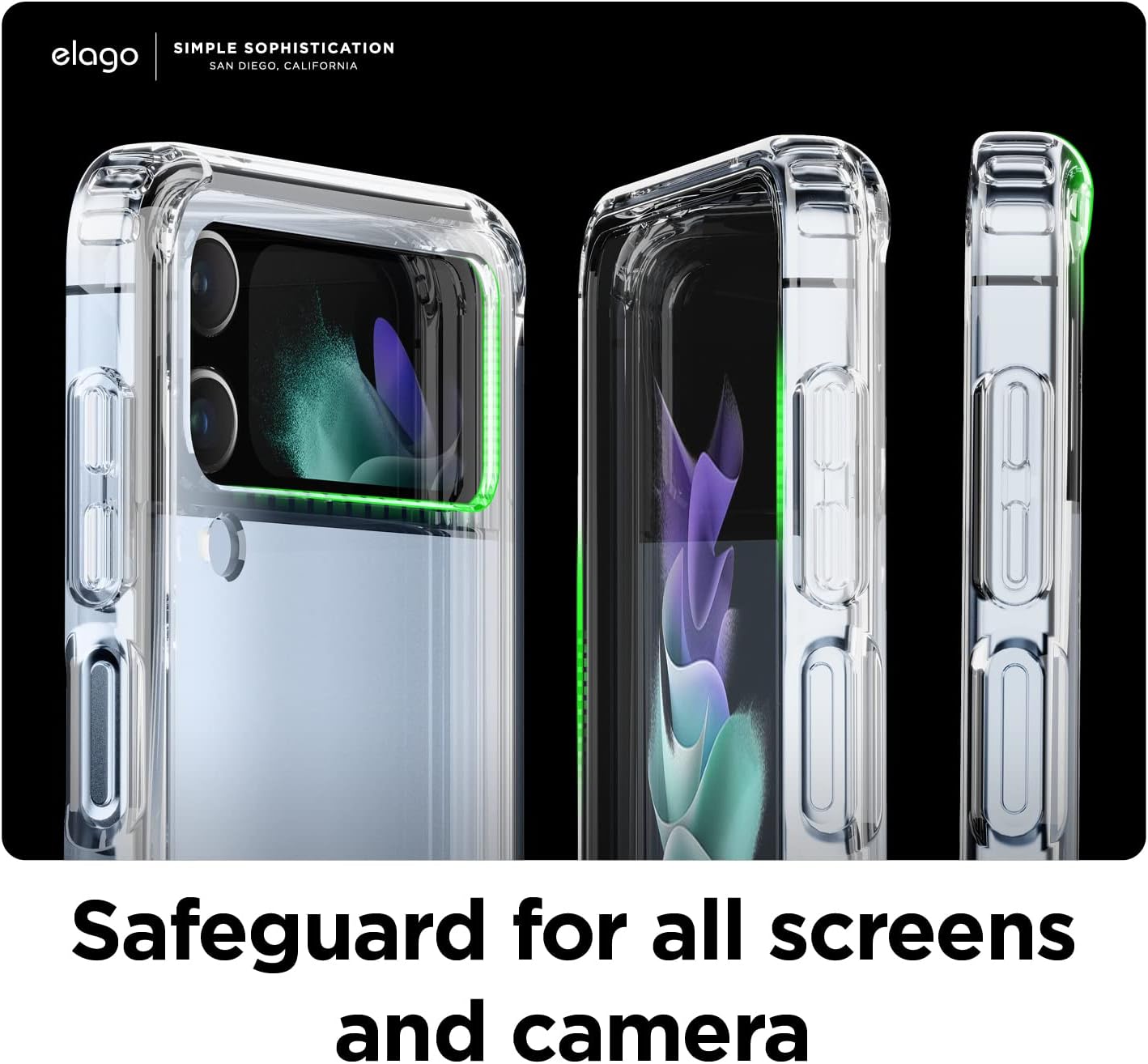 Hybrid Clear Case Compatible with Samsung Galaxy Z Flip 4, PC + TPU Hybrid Tech - Image 7