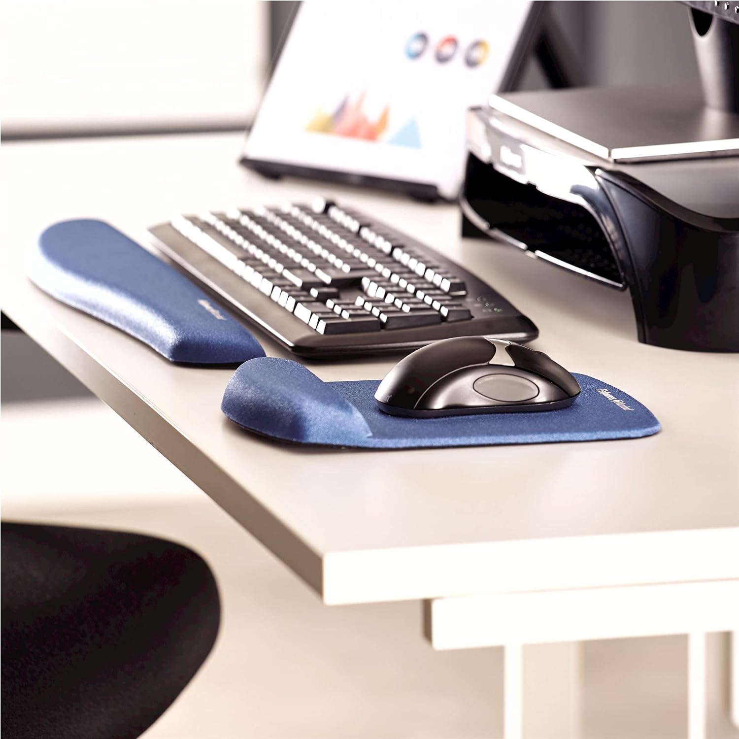 Mouse Pad and Wrist Rest with FoamFusion Technology, Blue - Image 8