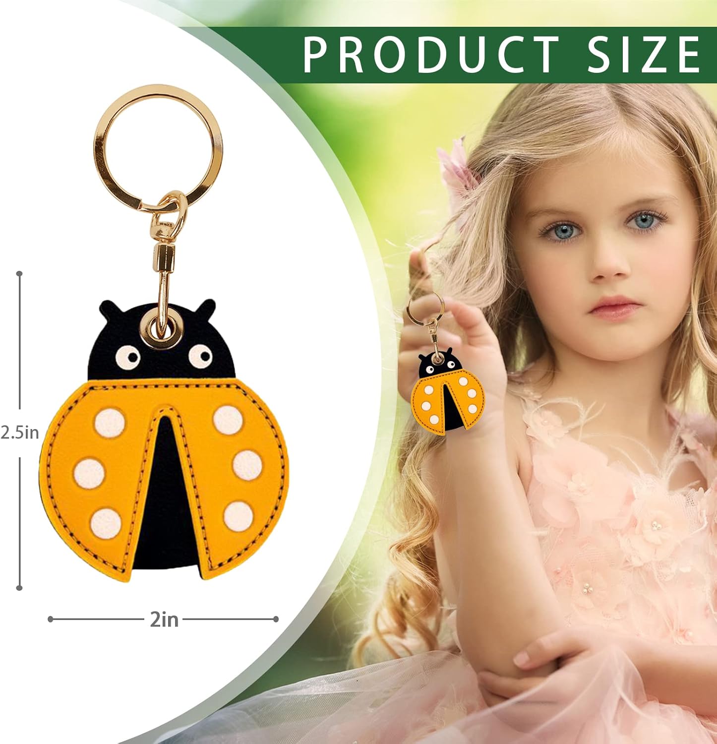 Leather Keychain Case Holder Compatible with Apple AirTag - Image 2